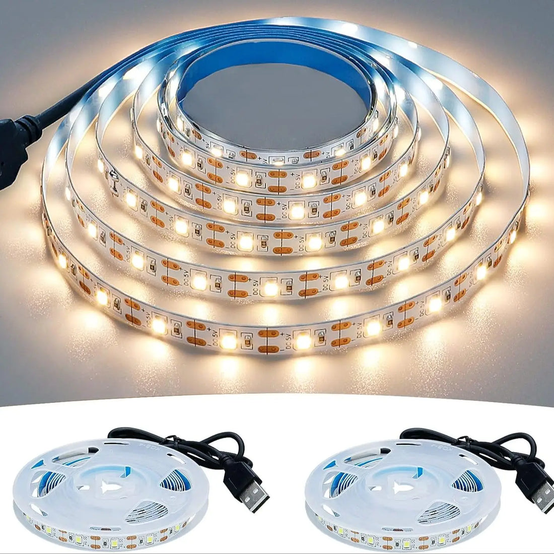 White Warm White LED Strip Lights