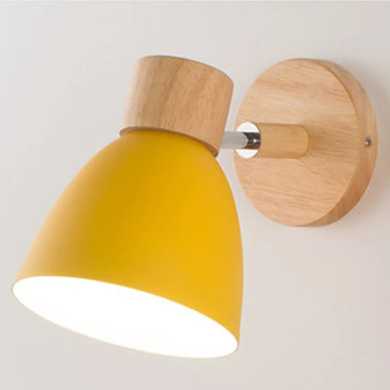 Wooden  Wall Lamp With Switch Modern Wall Sconce