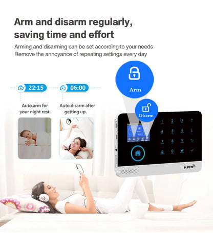 Alarm System for Home Burglar Security 433MHz WiFi GSM Alarm Wireless