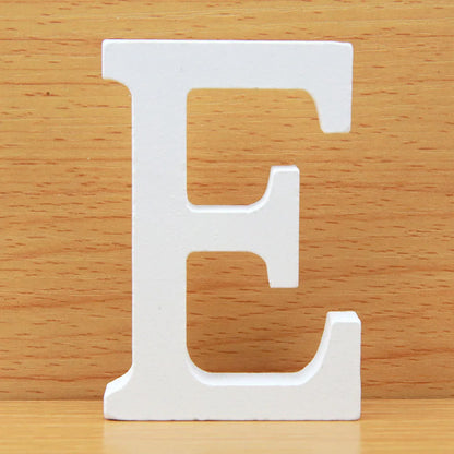 8 CM  White Wooden Letters