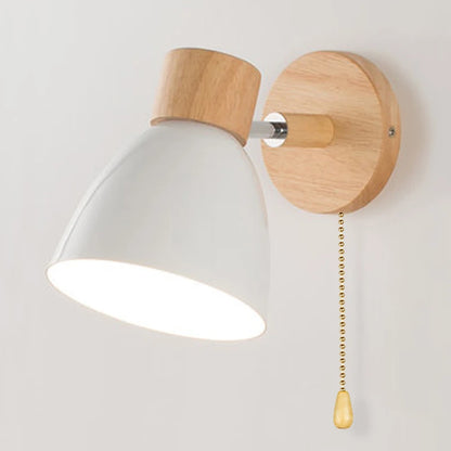 Wooden  Wall Lamp With Switch Modern Wall Sconce