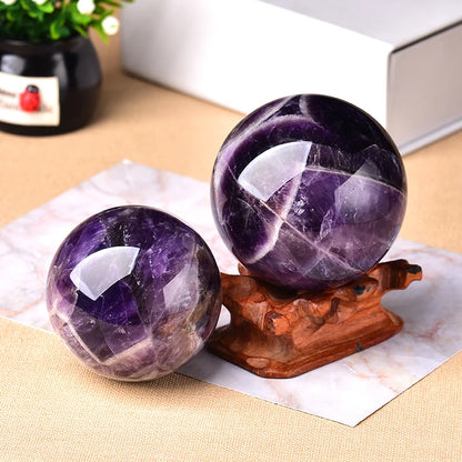 1PC Natural Dream Amethyst Ball Polished Globe