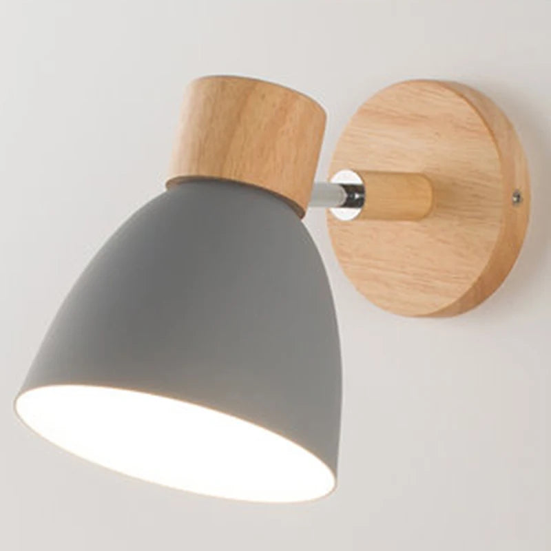 Wooden  Wall Lamp With Switch Modern Wall Sconce