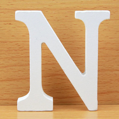 8 CM  White Wooden Letters