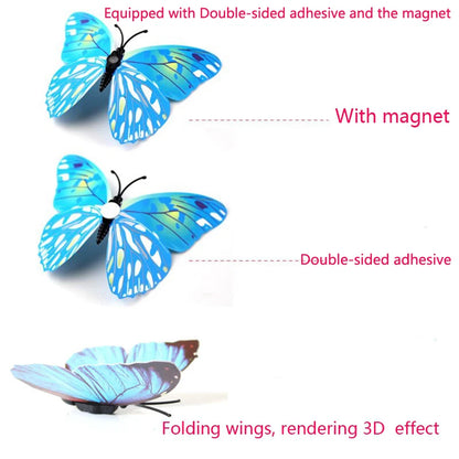 12Pcs Double Layer 3D Butterfly