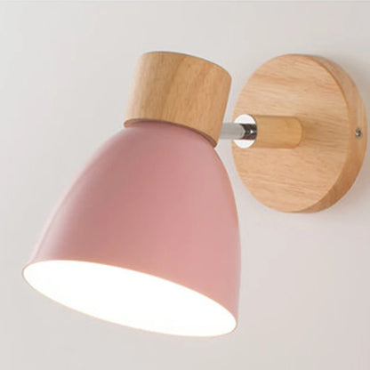 Wooden  Wall Lamp With Switch Modern Wall Sconce