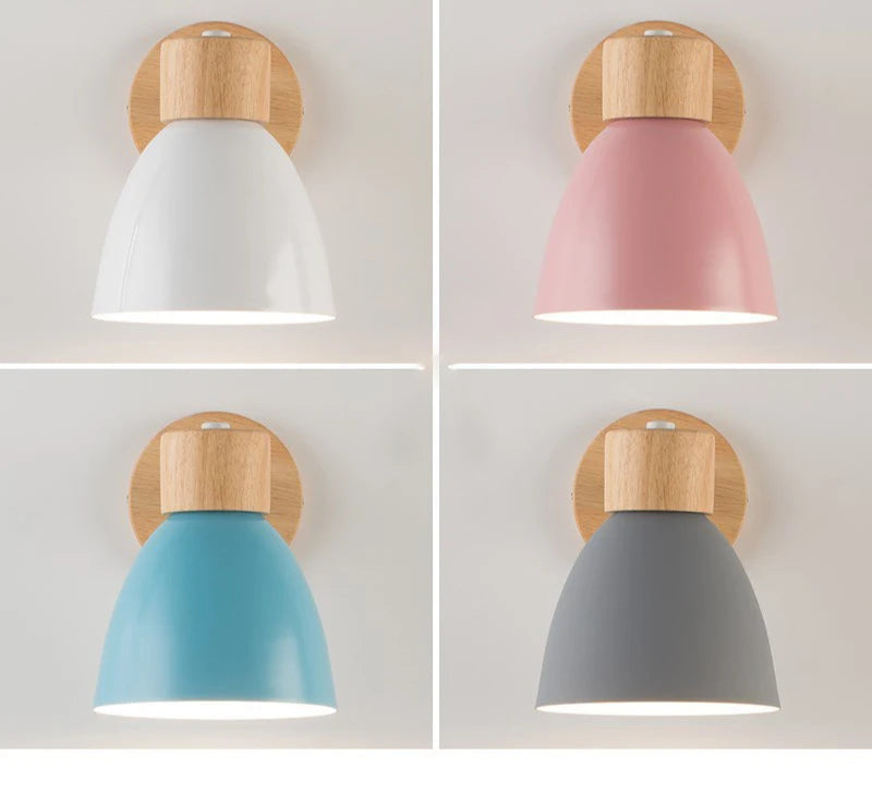 Wooden  Wall Lamp With Switch Modern Wall Sconce