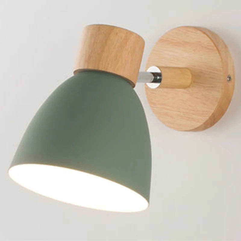 Wooden  Wall Lamp With Switch Modern Wall Sconce