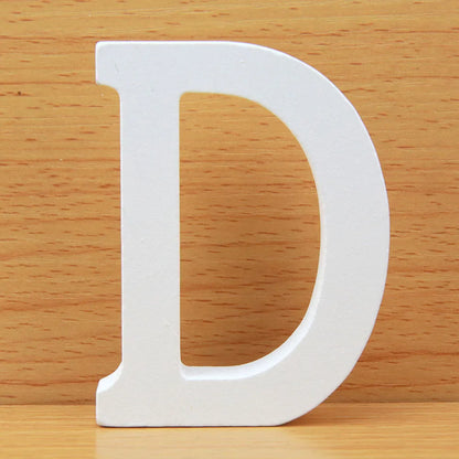 8 CM  White Wooden Letters