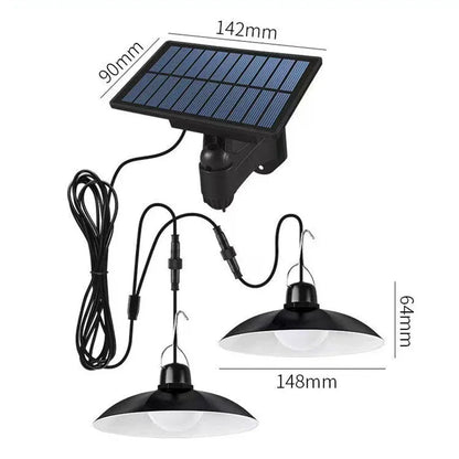 2 Led Solar Powered Lamp with Remote Control