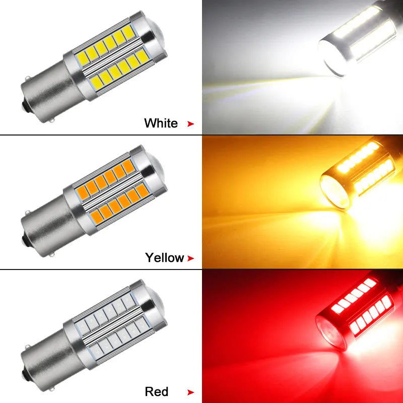 1x P21W Ba15S 1156 Bay15d 1157 Car LED Signal Bulb - Royal Lights & Home Decor