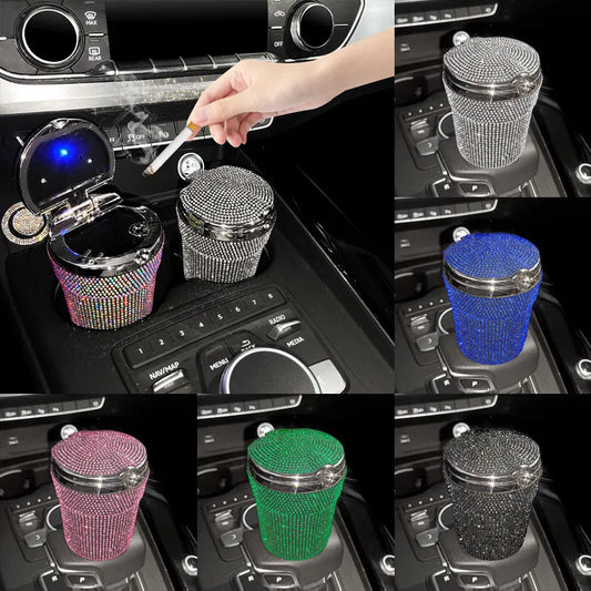 Car luxury Ashtray Portable Bling Cigarette Smokeless