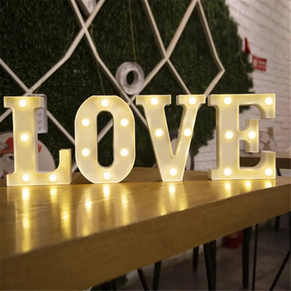 Alphabet LED Night Lights Number Letter Lamp 16cm