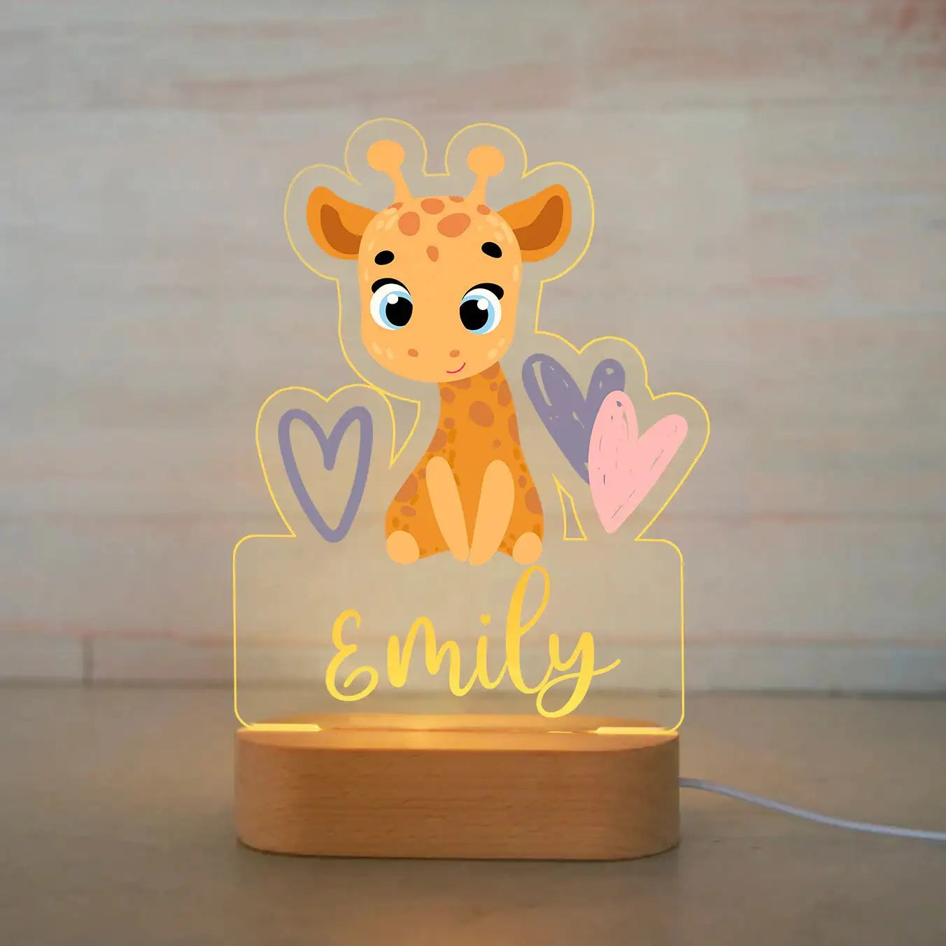 Children Animal Night Light with Custom Name - Royal Lights & Home Decor