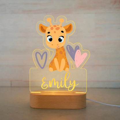 Children Animal Night Light with Custom Name - Royal Lights & Home Decor