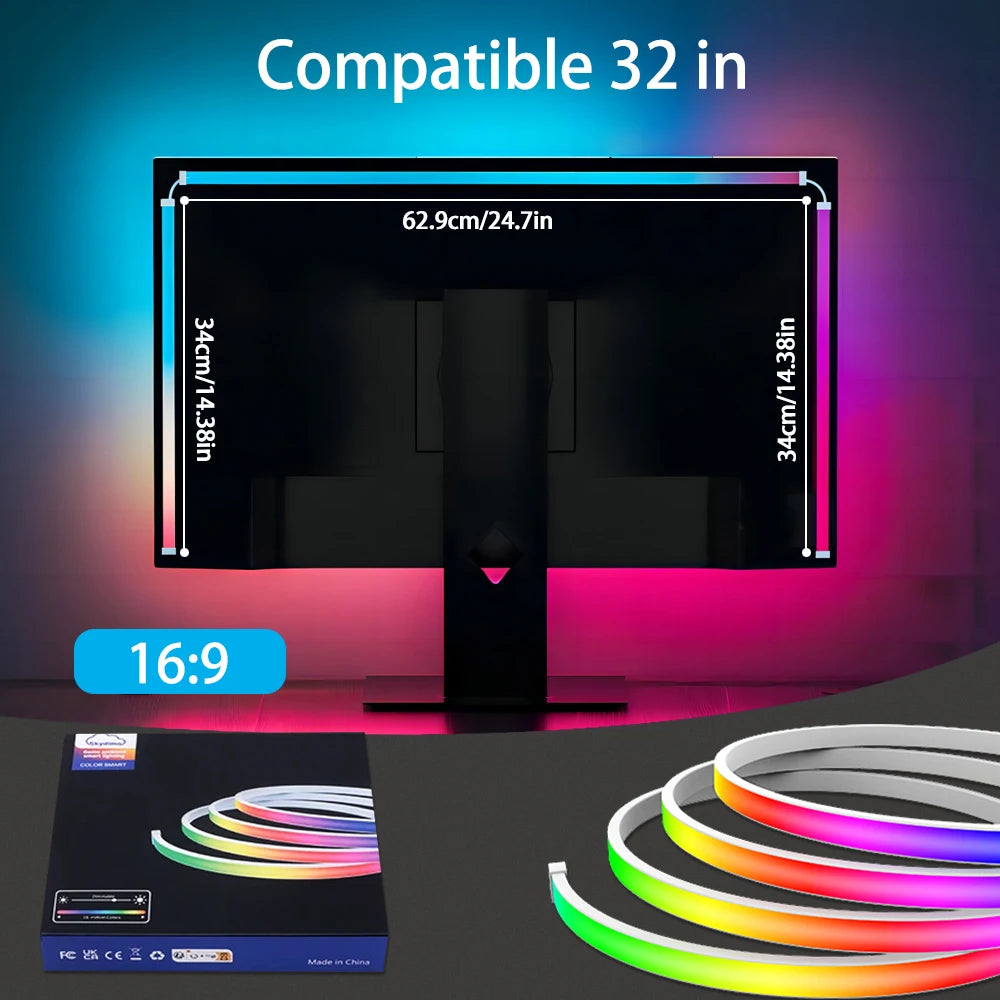 RGB LED Gaming Strip Light Computer Monitor Backlight