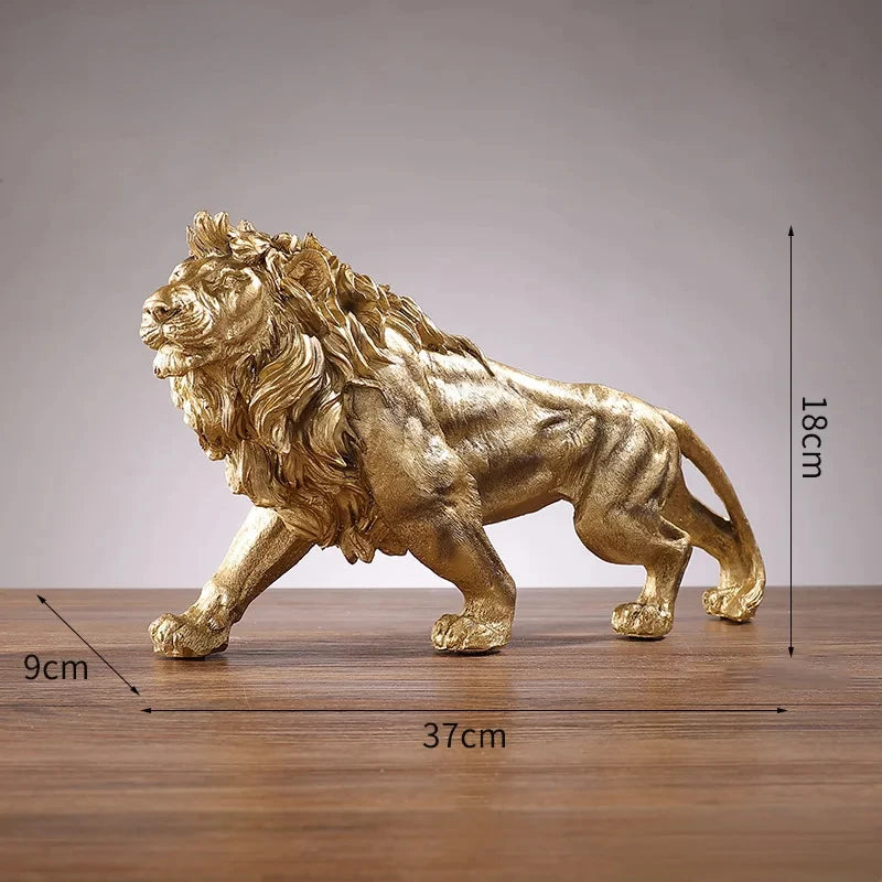 Golden Lion King Resin Ornament