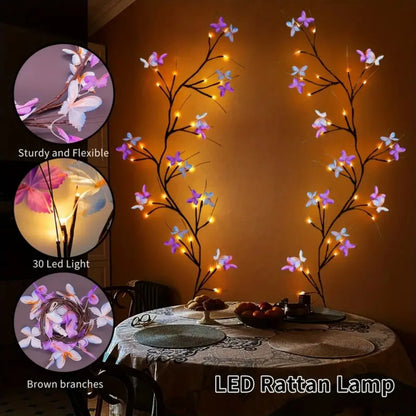 30LED Enchanted Willow Vine Light With Butterfly USB Powered 8 Lighting Modes & Waterproof