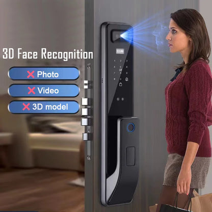 Door Lock with Wifi Remote Control Voice Intercom Digital Electronic Smart Door Lock With Camera