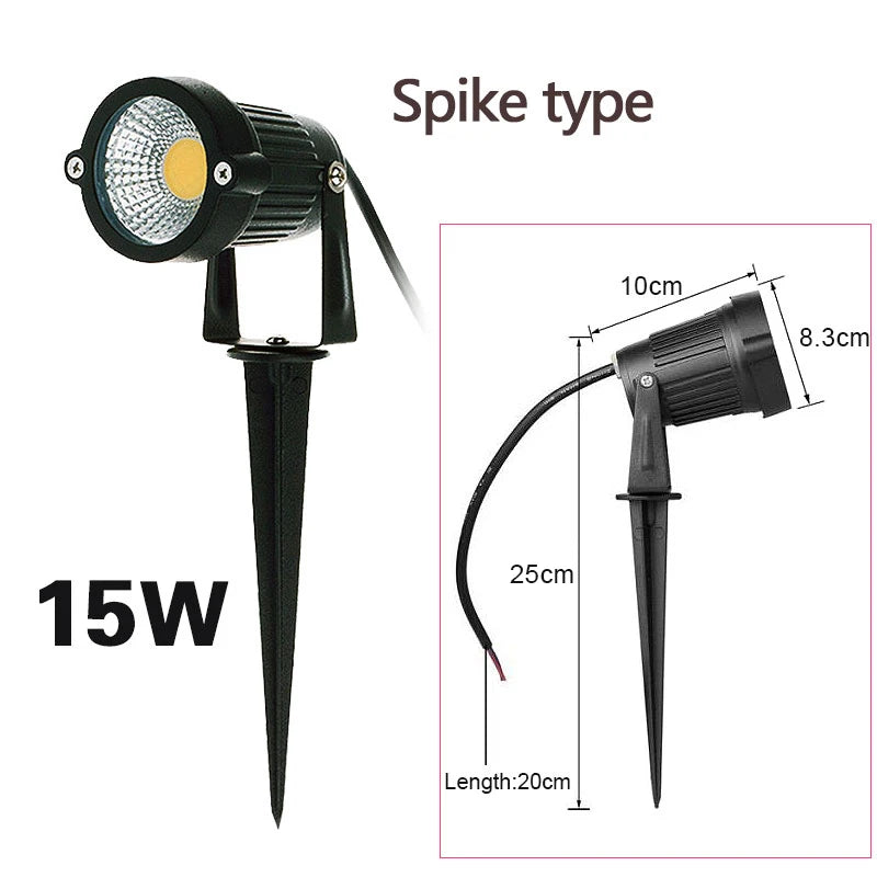 Outdoor Spike Lawn Lamp Waterproof Lighting Garden Path Spotlights