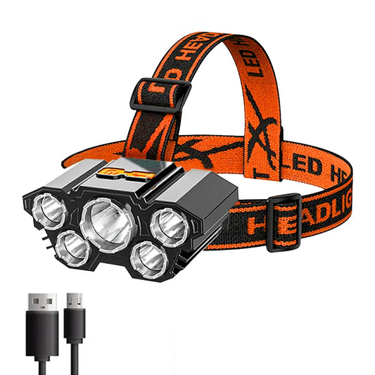 5 LED Headlamp Rechargeable