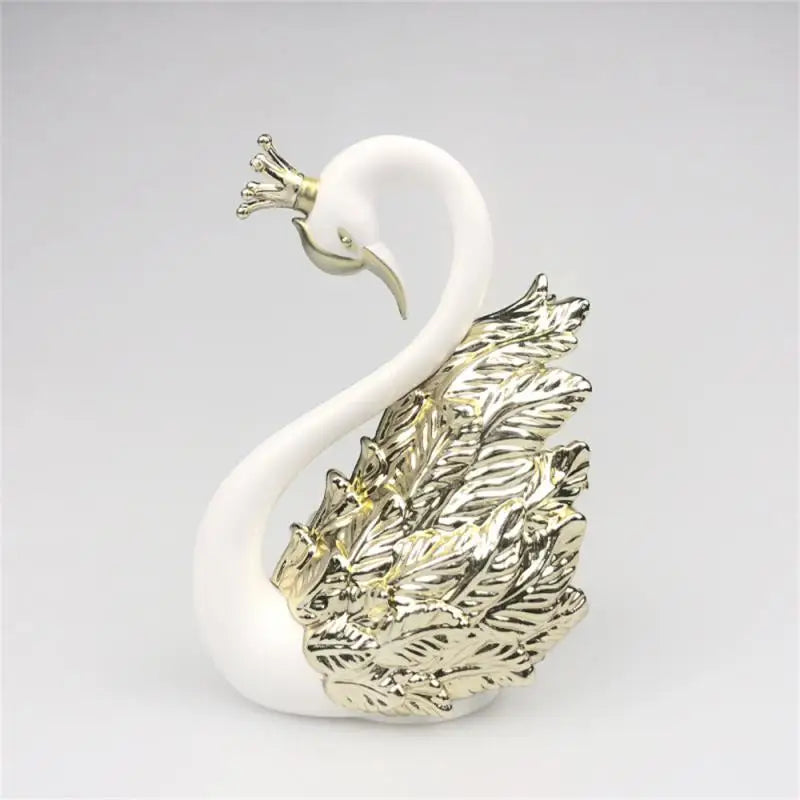 Mini Swan Couple Model Figurine