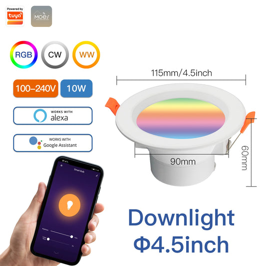 WiFi Smart LED Downlight Zigbee Dimming Round Spot Light