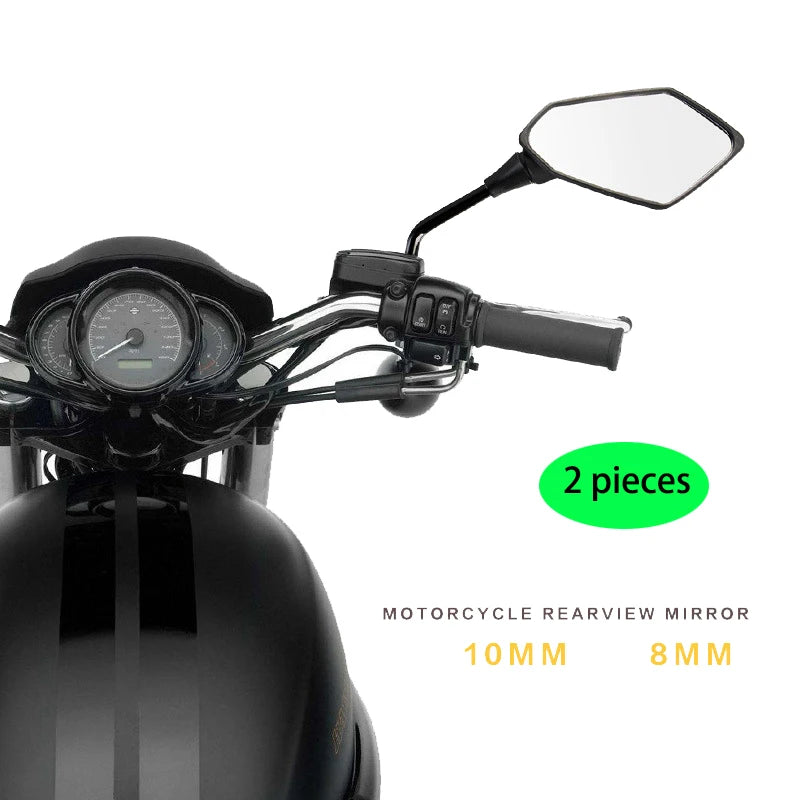 2Pcs/Pair Universal 8mm 10mm Motorcycle Mirror