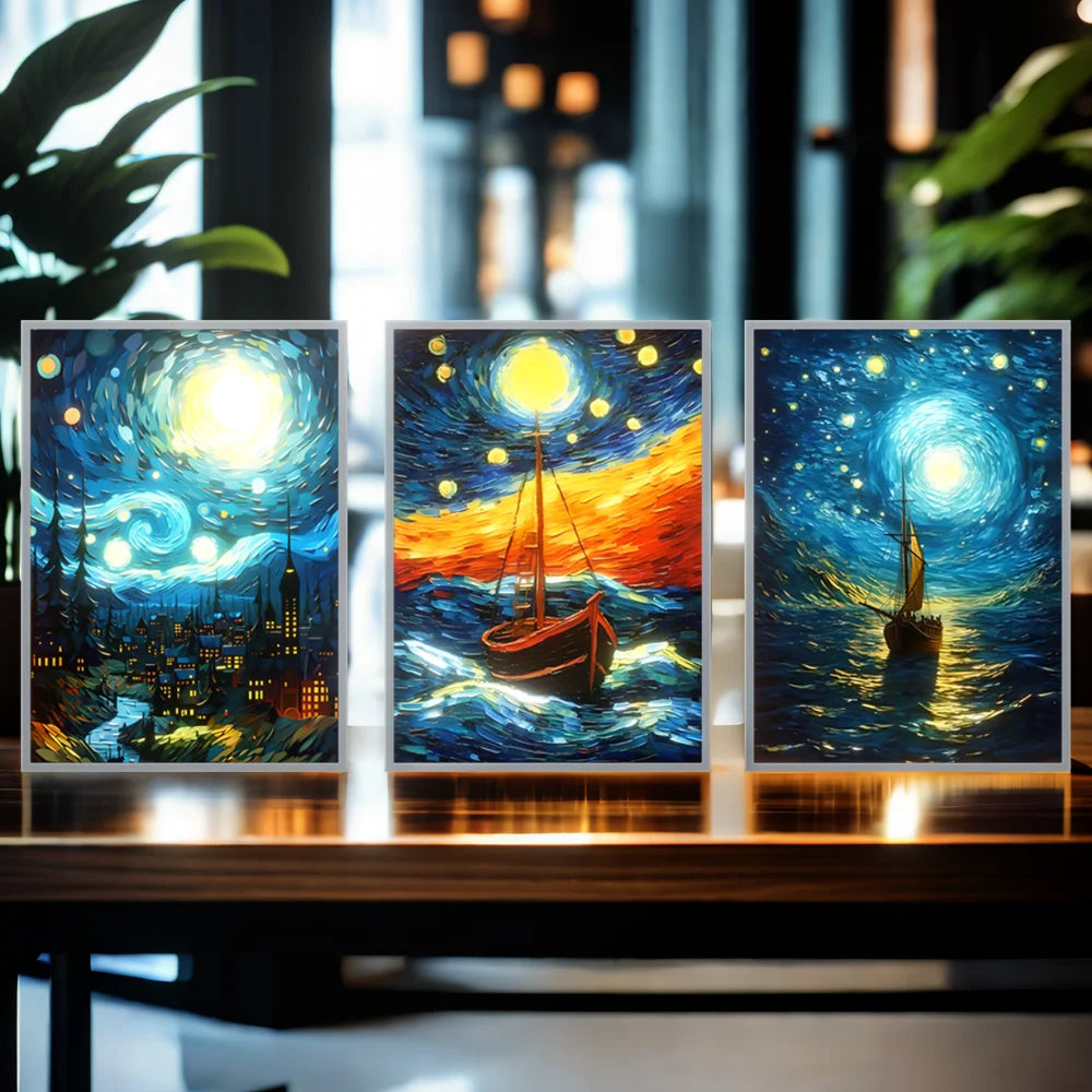 Modern Simple Decoration Photo Frame, Unique Rechargeable Night Mood Lamp Gift