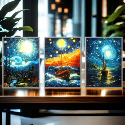 Modern Simple Decoration Photo Frame, Unique Rechargeable Night Mood Lamp Gift