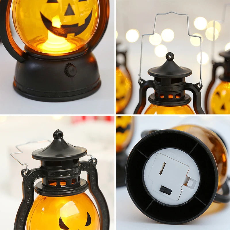 Halloween Pumpkin Lantern Handheld  LED Lamp