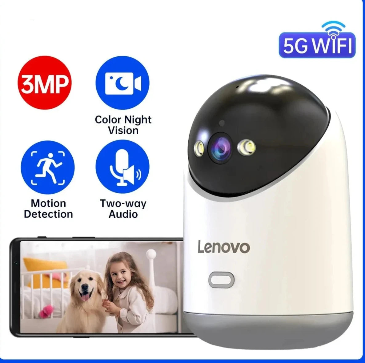 3MP 5G WiFi Camera Auto Tracking 