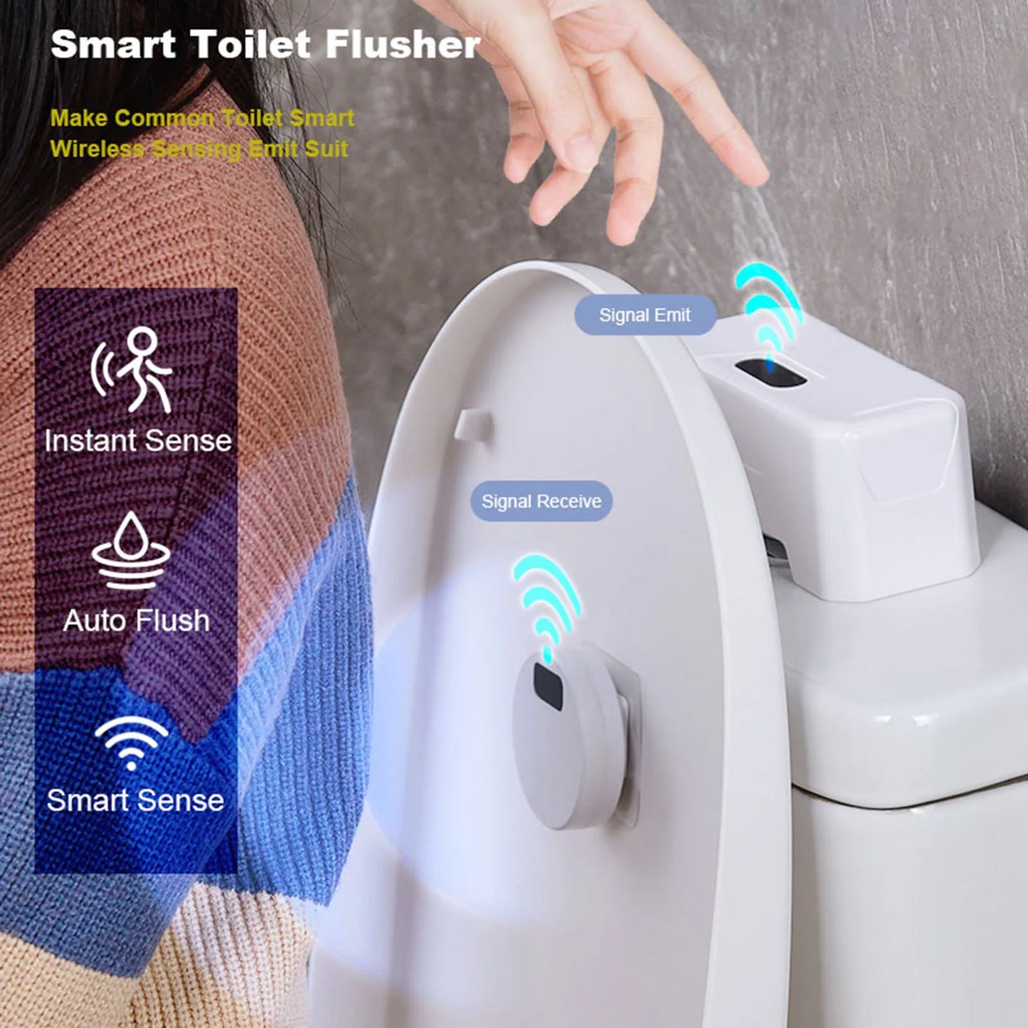 Automatic Toilet Flusher Sensor Touchless