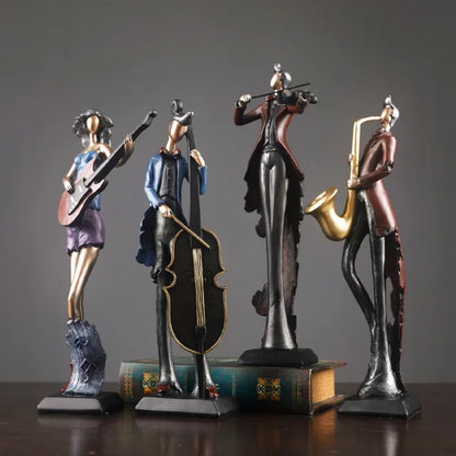 Musical Instrument Resin Figure Ornaments Home Decoration Accessories