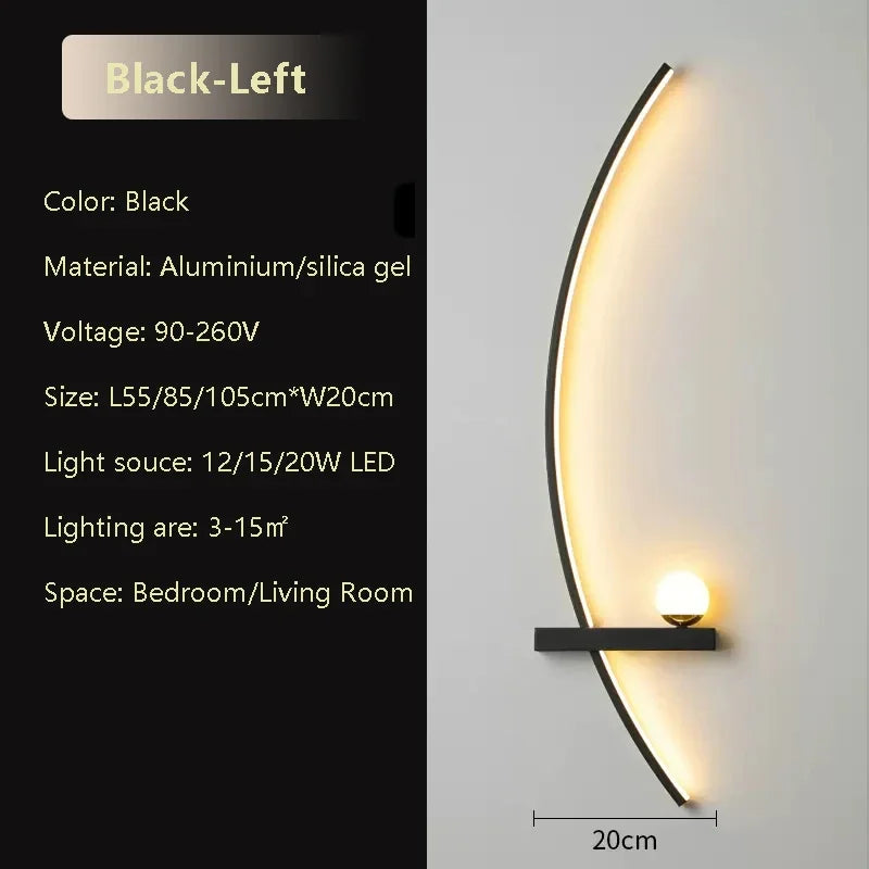 LED Wall Lamp 55/105CM Smart Remote Control