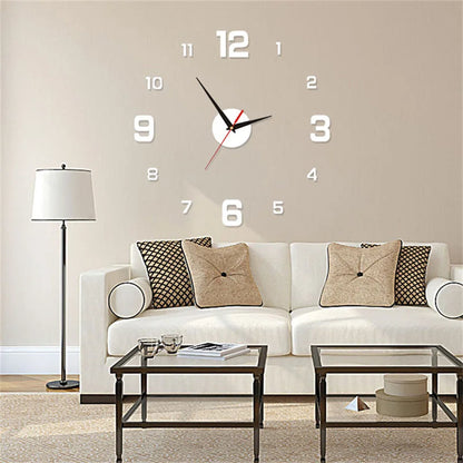 Modern 3D Wall Clock Mirror Sticker