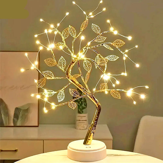 LED Rose Leaf Table Lamp USB Fairy Light Night Lights