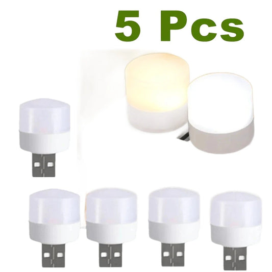 5 Pcs USB LED Plug Lamp