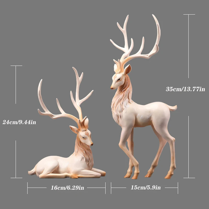 35cm High-End Deer Sculpture