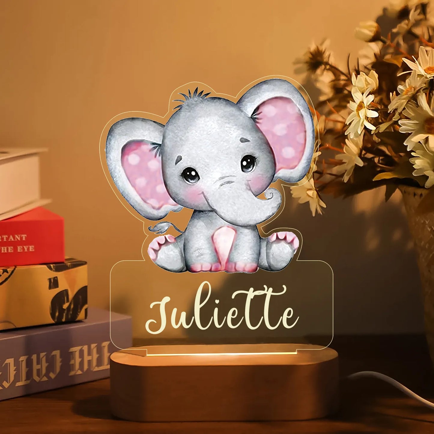 Children Animal Night Light with Custom Name