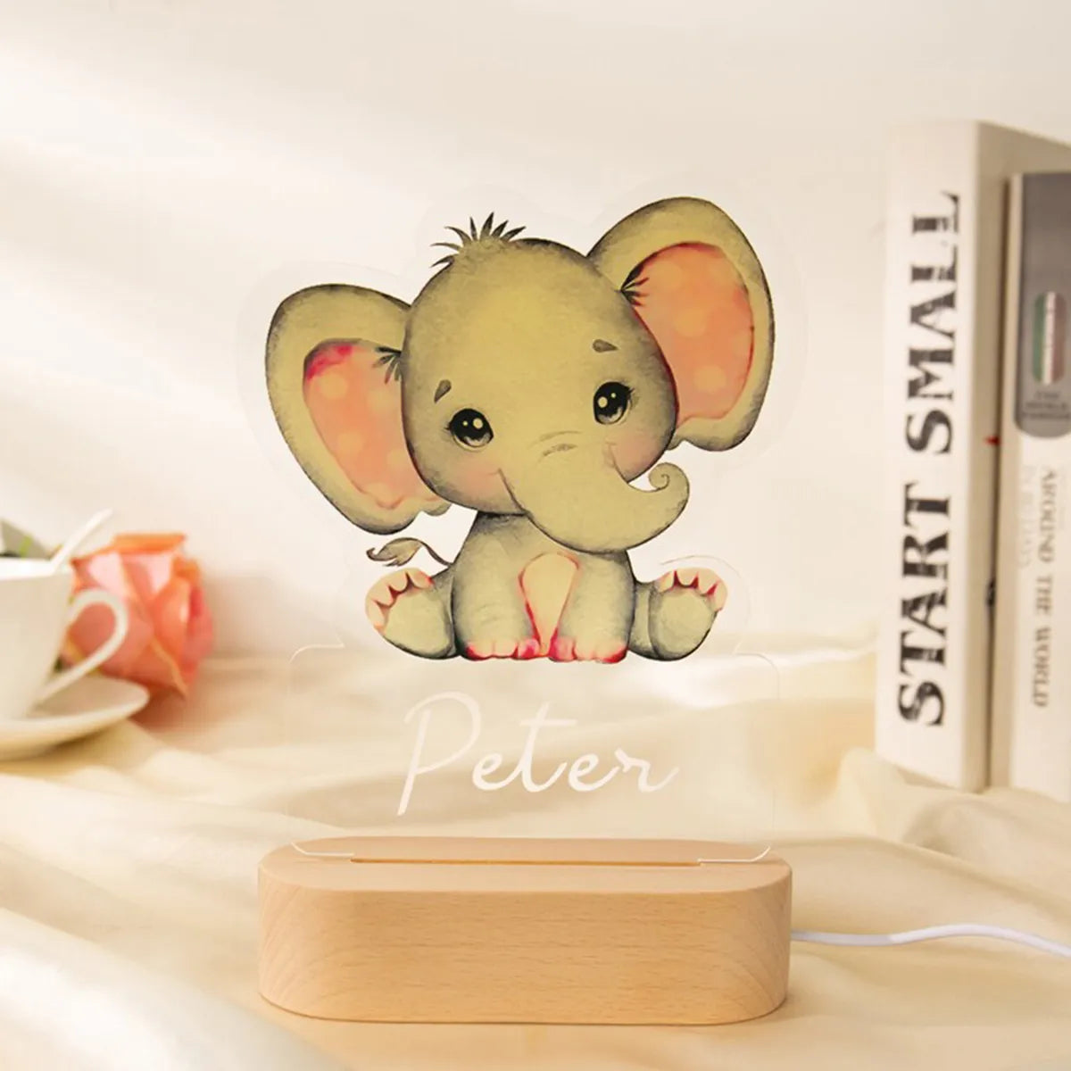 Children Animal Night Light with Custom Name - Royal Lights & Home Decor