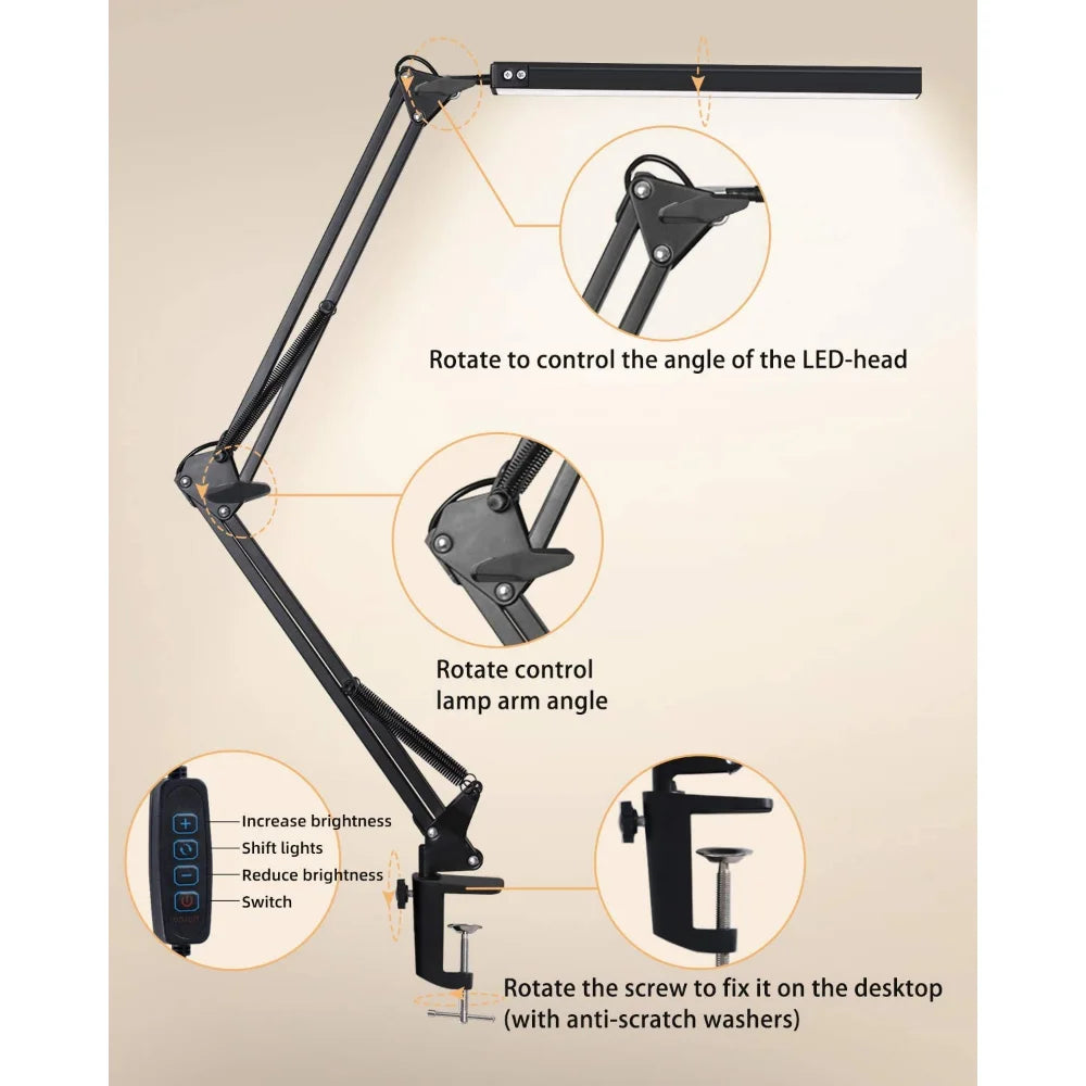 LED Desk Lamp with Clamp 10W - Royal Lights & Home Decor