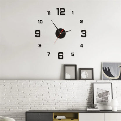 Modern 3D Wall Clock Mirror Sticker - Royal Lights & Home Decor