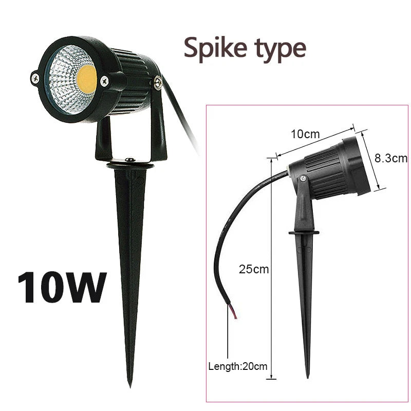 Outdoor Spike Lawn Lamp Waterproof Lighting Garden Path Spotlights