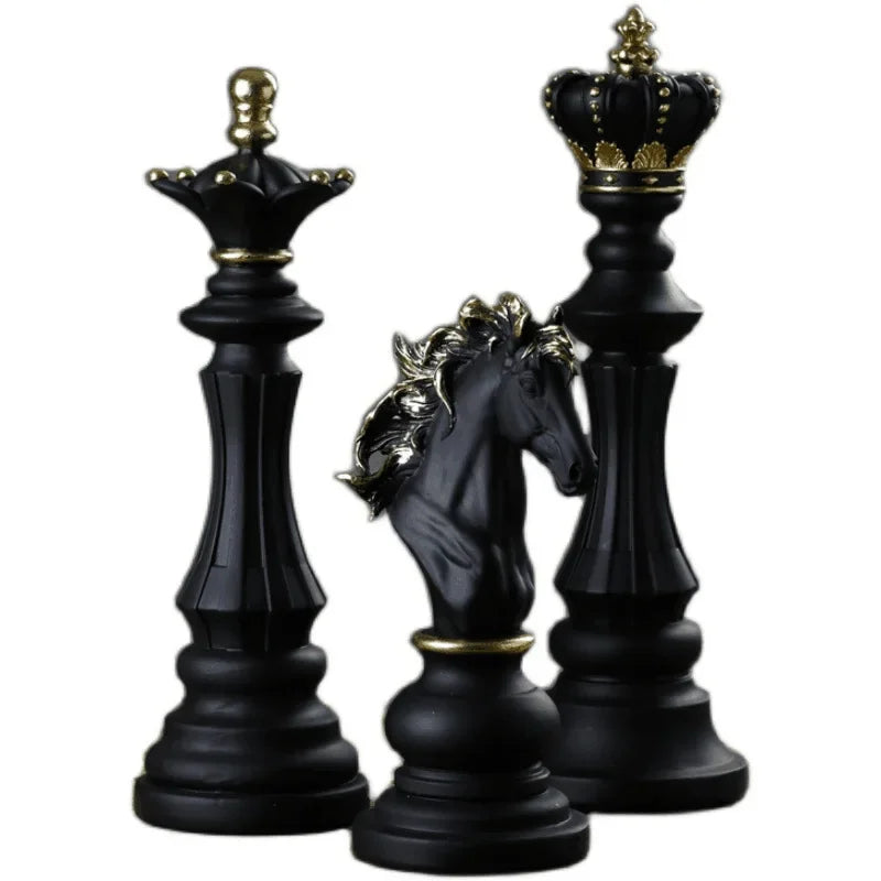 Resin Retro International Chess Figurine - Royal Lights & Home Decor