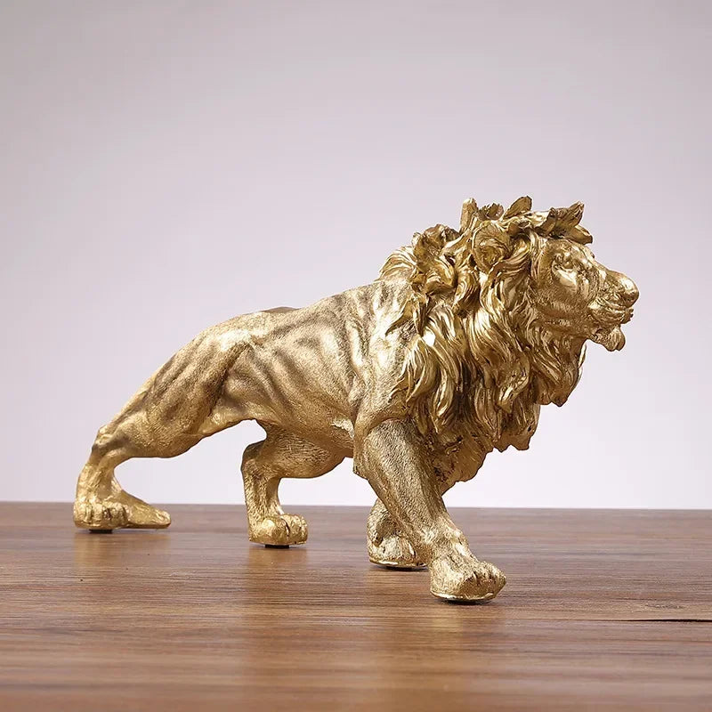 Golden Lion King Resin Ornament - Royal Lights & Home Decor