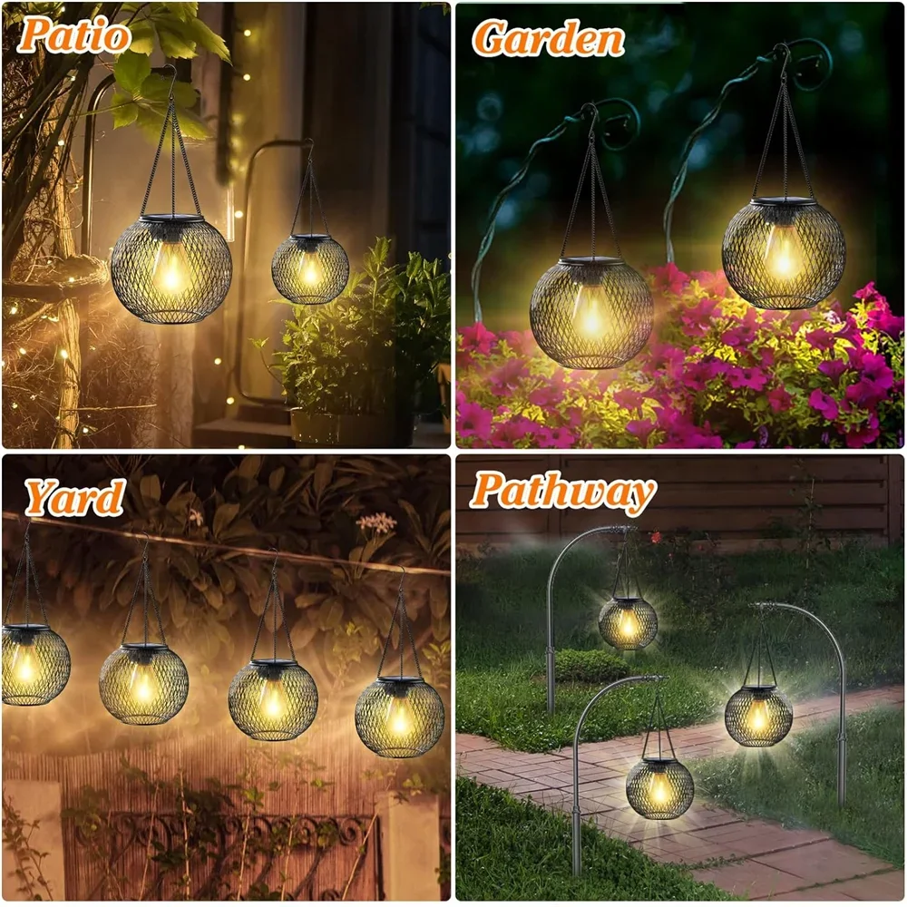 Solar Lights for Outside Decorative Outdoor Hanging Lights Waterproof