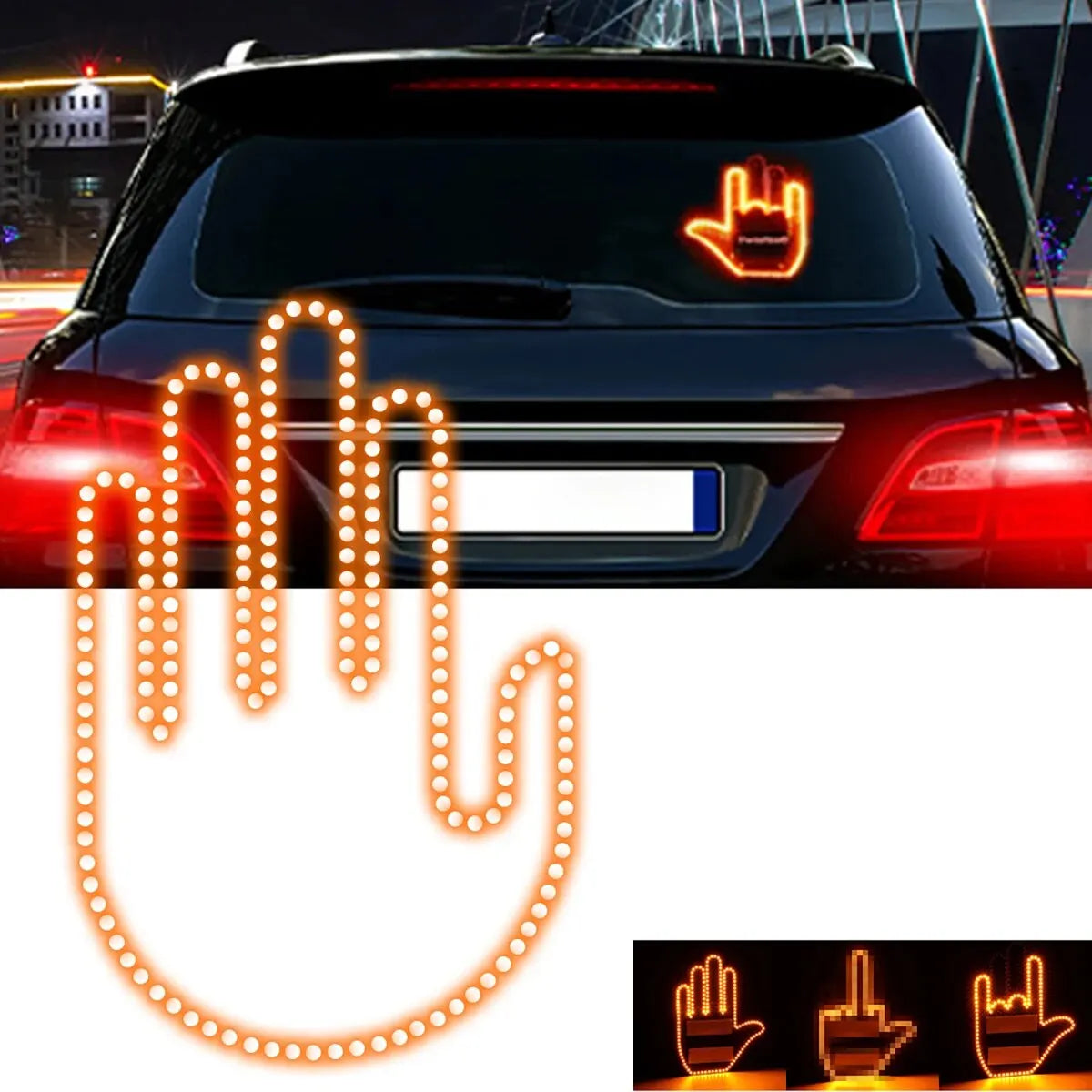 1 Set Car Finger Light with Remote Control