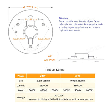 LED Ring PANEL Circle Light LED Round Ceiling board circular lamp