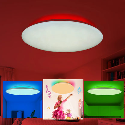 Modern LED Ceiling Lights Bluetooth Speaker Remote Control